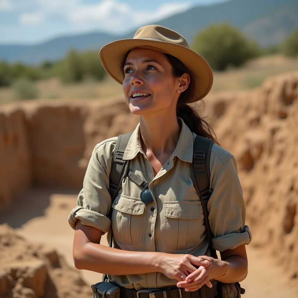 Sofia Ricci, Co-fondatrice e Responsabile Ricerca, durante uno scavo archeologico