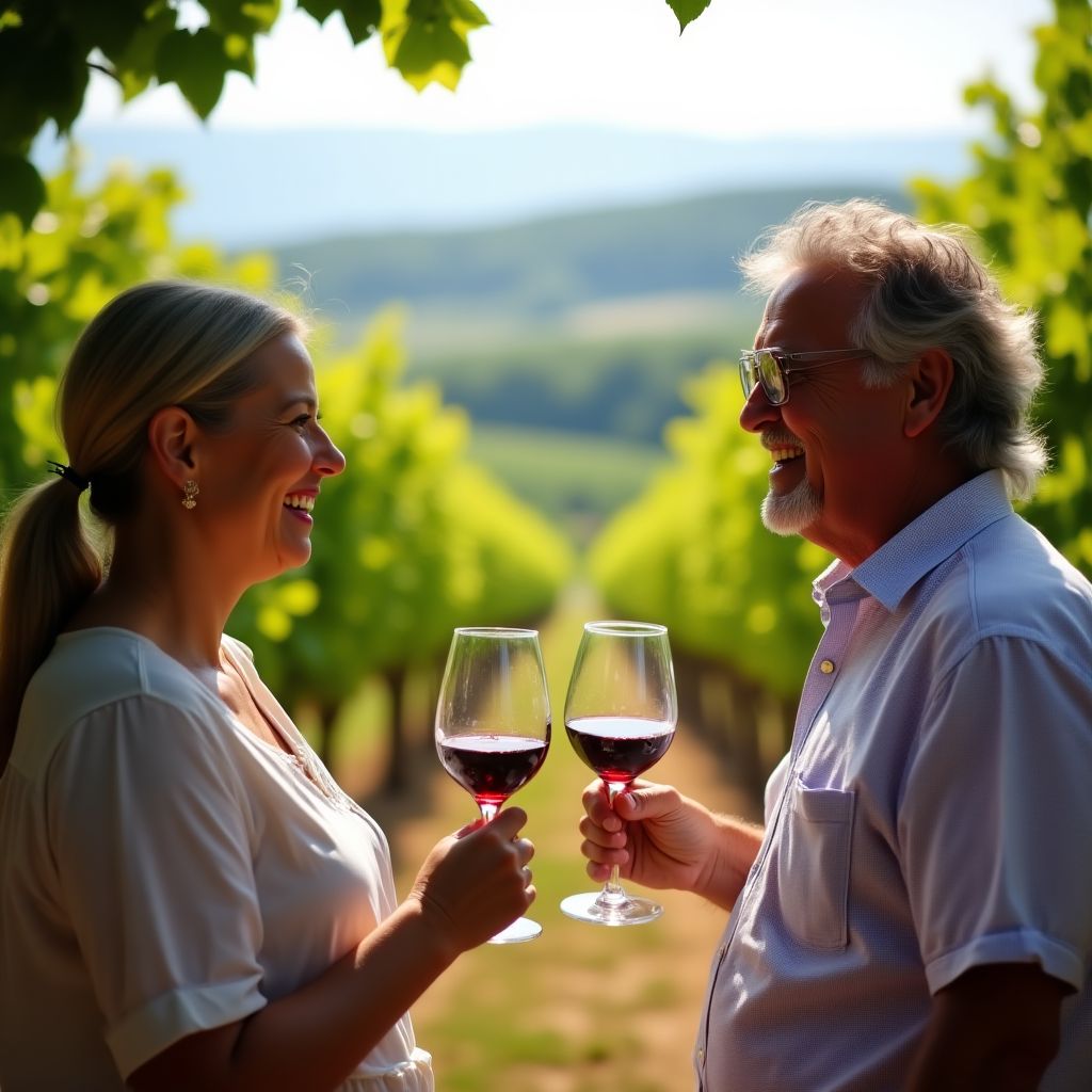 Coppia di pensionati americani in Toscana